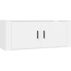 vidaXL Set de muebles de TV 2 piezas madera contrachapada Blanco Clearance