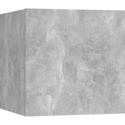 vidaXL Muebles Tv-Set de muebles de TV 8 pzas madera contrachapada gris hormigón