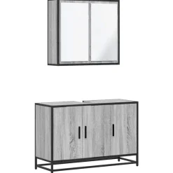 vidaXL Conjuntos De Muebles-Set de muebles de baño 2 pzas madera contrachapada