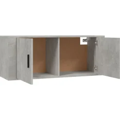 vidaXL Set de muebles de TV 3 pzas madera contrachapada gris hormigón Gris hormig&oacute;n Outlet