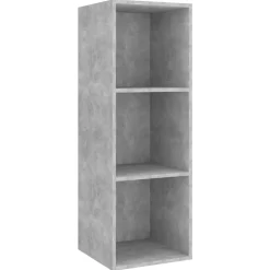 vidaXL Muebles Tv-Set de muebles de TV 4 pzas madera contrachapada gris hormigón