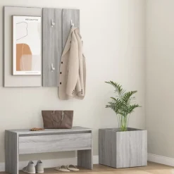 vidaXL Bancos-Set de muebles de recibidor madera contrachapada
