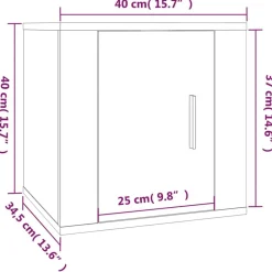 vidaXL Set de muebles de TV 2 pzas madera contrachapada Roble ahumado Outlet