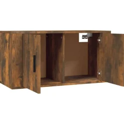 vidaXL Set de muebles de TV 2 pzas madera contrachapada Roble ahumado Outlet