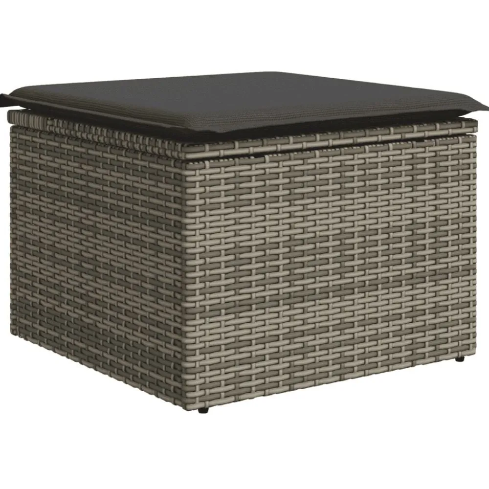 vidaXL Muebles De Jardín-Set de muebles de jardín 6 pzas y cojines ratán sintético