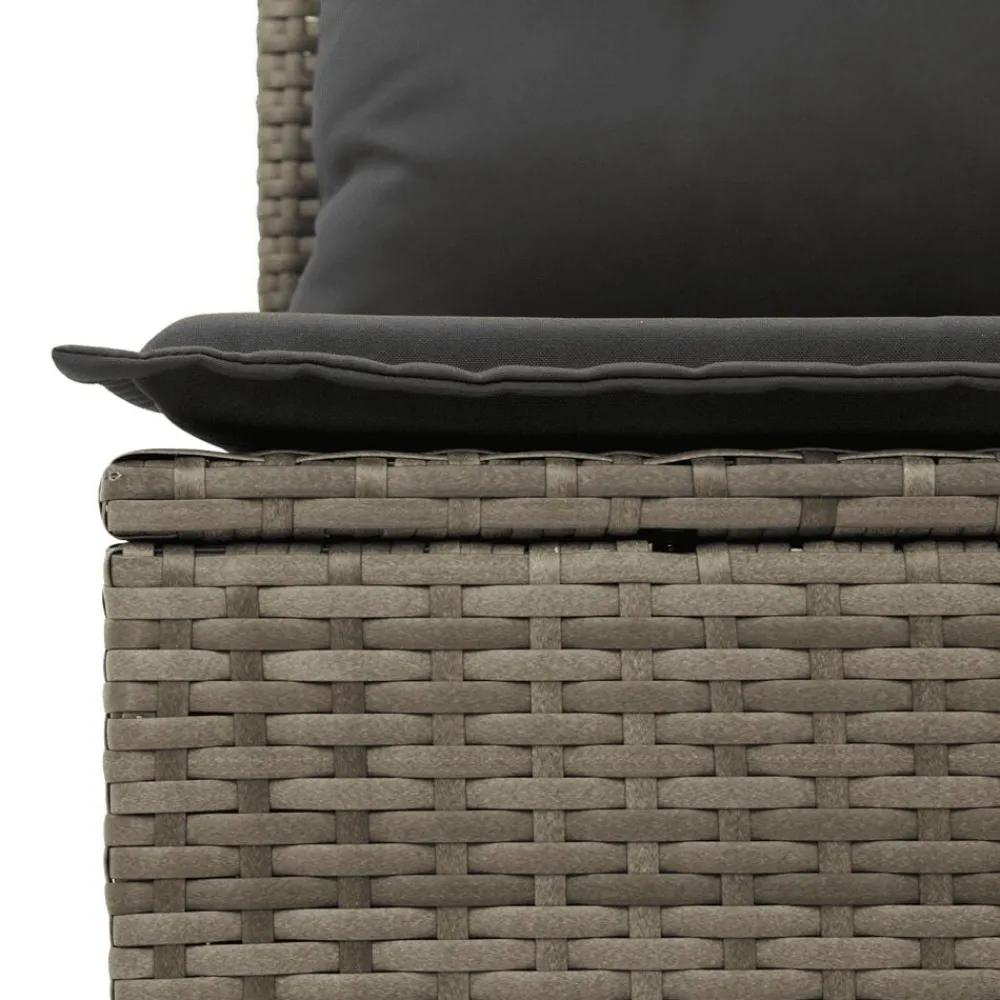 vidaXL Muebles De Jardín-Set de muebles de jardín 6 pzas y cojines ratán sintético