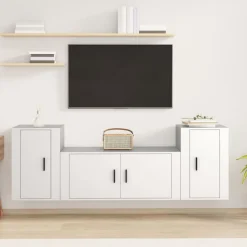 vidaXL Muebles Tv-Set de muebles de TV 3 piezas madera contrachapada