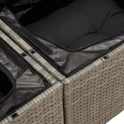vidaXL Muebles De Jardín-Set de muebles de jardín 6 pzas y cojines ratán sintético