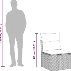 vidaXL Muebles De Jardín-Set de muebles de jardín 6 pzas y cojines ratán sintético