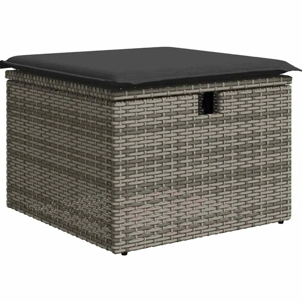 vidaXL Muebles De Jardín-Set de muebles de jardín 6 pzas y cojines ratán sintético