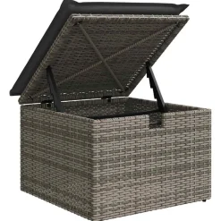 vidaXL Muebles De Jardín-Set de muebles de jardín 6 pzas y cojines ratán sintético
