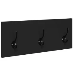 vidaXL Set de muebles de recibidor 4 piezas madera de ingeniería Negro Outlet