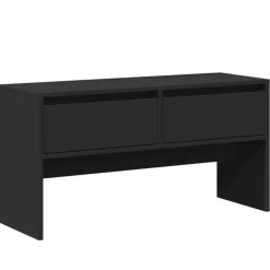 vidaXL Set de muebles de recibidor 4 piezas madera de ingeniería Negro Outlet