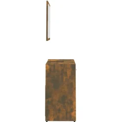 vidaXL Set de muebles de baño madera contrachapada color Roble ahumado Sale