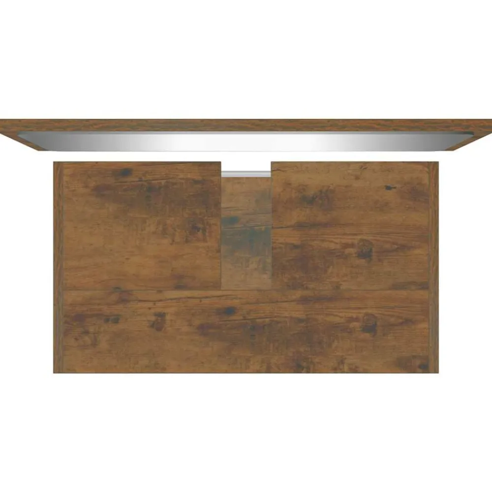 vidaXL Set de muebles de baño madera contrachapada color Roble ahumado Sale