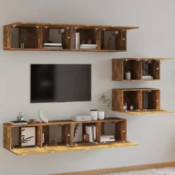 vidaXL Muebles Tv-Set de muebles de TV 6 pzas madera contrachapada
