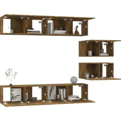 vidaXL Muebles Tv-Set de muebles de TV 6 pzas madera contrachapada