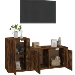 vidaXL Muebles Tv-Set de muebles de TV 2 pzas madera contrachapada