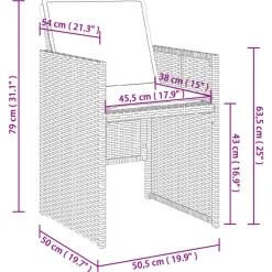 vidaXL Set de muebles jardín 5 pzas con cojines ratán sintético Negro Online