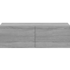 vidaXL Set de muebles para TV 3 pzas madera contrachapada Gris sonoma Discount