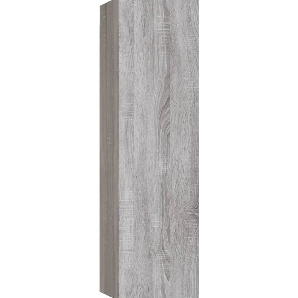 vidaXL Set de muebles para TV 3 pzas madera contrachapada Gris sonoma Discount