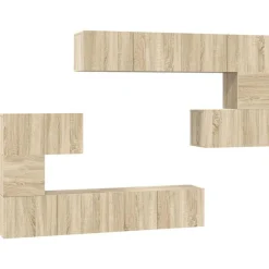 vidaXL Muebles Tv-Set de muebles para TV 8 pzas madera contrachapada