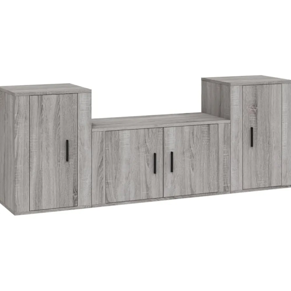 vidaXL Muebles Tv-Set de muebles para TV 3 pzas madera contrachapada