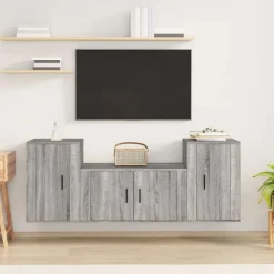 vidaXL Muebles Tv-Set de muebles para TV 3 pzas madera contrachapada