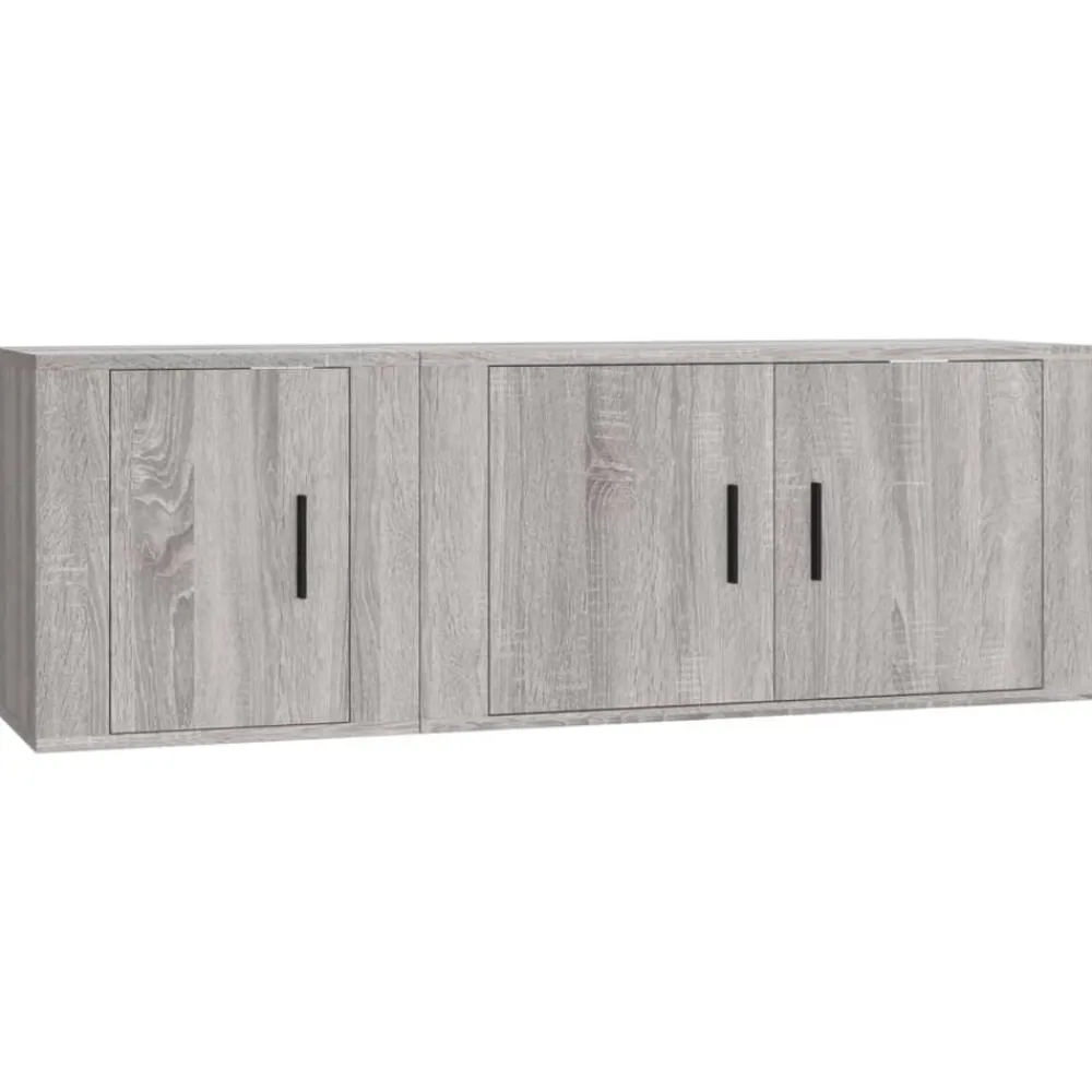 vidaXL Muebles Tv-Set de muebles para TV 2 pzas madera contrachapada