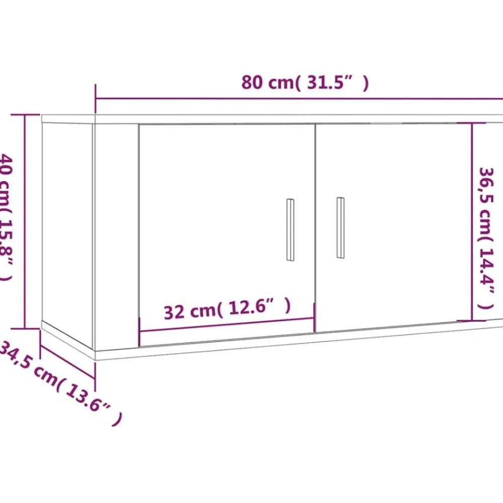 vidaXL Muebles Tv-Set de muebles para TV 2 pzas madera contrachapada