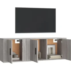 vidaXL Muebles Tv-Set de muebles para TV 2 pzas madera contrachapada
