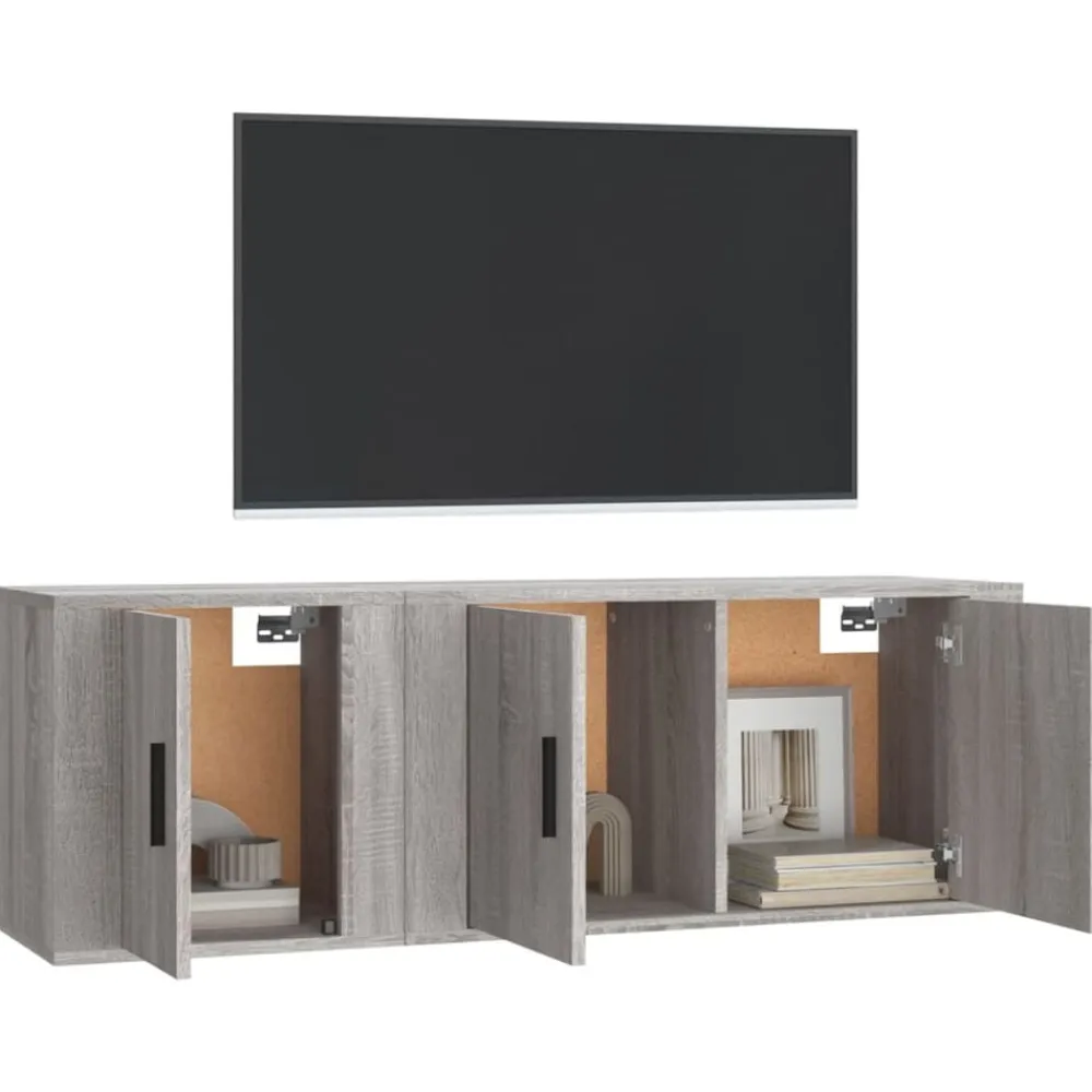 vidaXL Muebles Tv-Set de muebles para TV 2 pzas madera contrachapada
