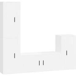 vidaXL Muebles Tv-Set de muebles para TV 4 piezas madera contrachapada