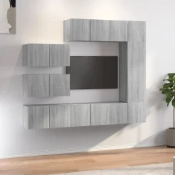 vidaXL Muebles Tv-Set de muebles para TV 8 pzas madera contrachapada