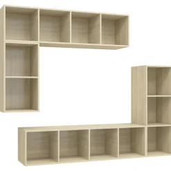 vidaXL Muebles Tv-Set de muebles para TV 4 pzas madera contrachapada