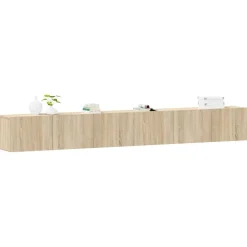 vidaXL Set de muebles para TV 3 pzas madera contrachapada Roble Sonoma New