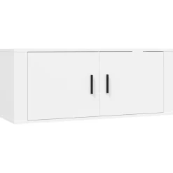 vidaXL Muebles Tv-Set de muebles para TV 7 piezas madera contrachapada blanco