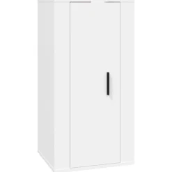 vidaXL Muebles Tv-Set de muebles para TV 7 piezas madera contrachapada blanco