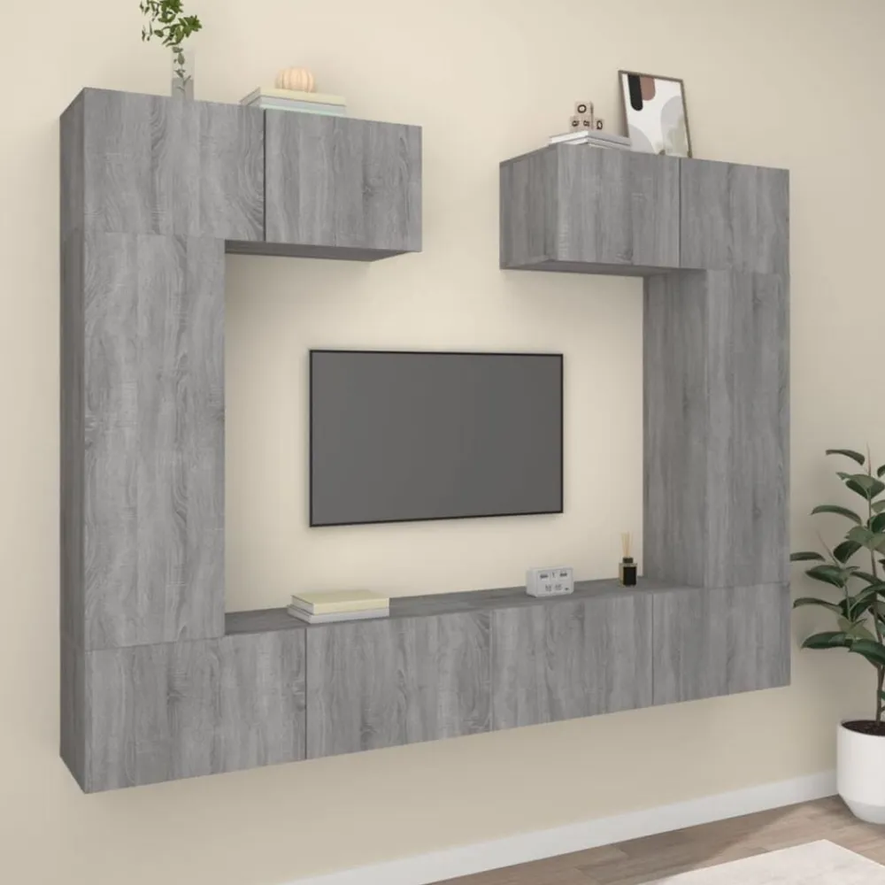 vidaXL Muebles Tv-Set de muebles para TV 6 pzas madera contrachapada