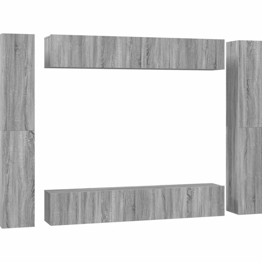 vidaXL Muebles Tv-Set de muebles para TV 10 pzas madera contrachapada