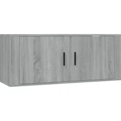 vidaXL Set de muebles para TV 2 pzas madera contrachapada Gris sonoma Discount
