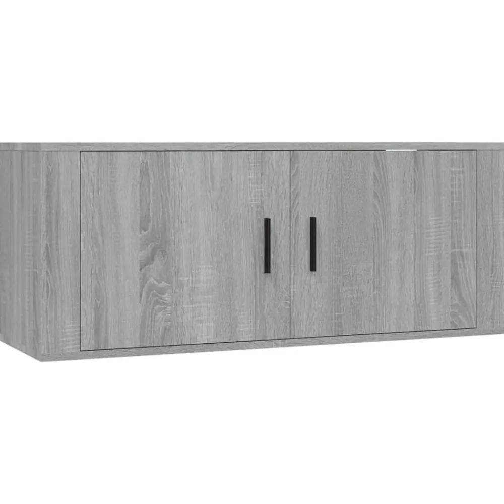 vidaXL Set de muebles para TV 2 pzas madera contrachapada Gris sonoma Discount