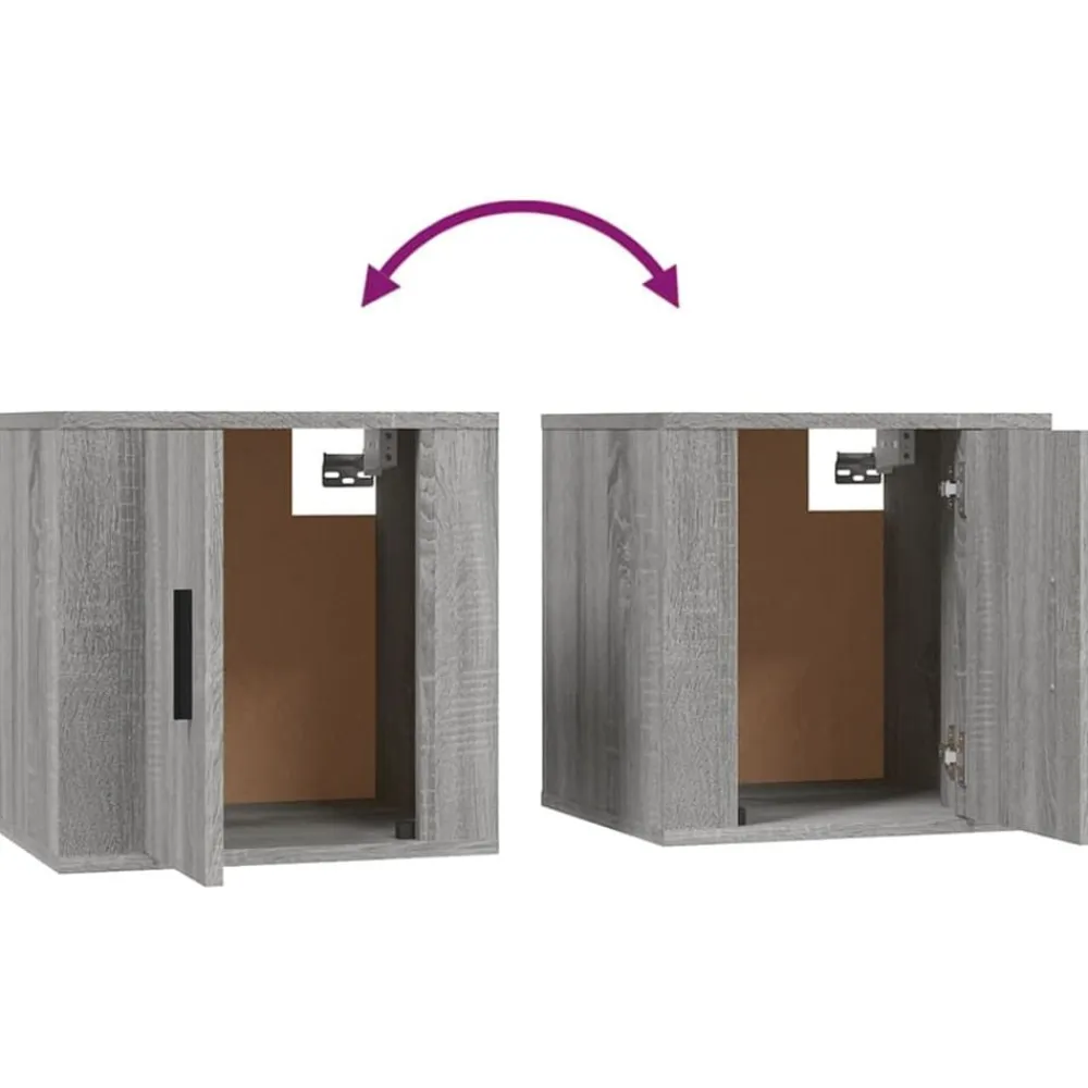 vidaXL Set de muebles para TV 2 pzas madera contrachapada Gris sonoma Discount
