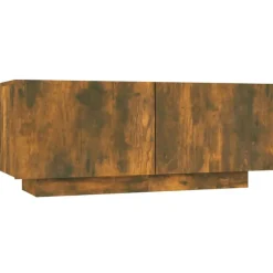 vidaXL Muebles Tv-Set de muebles TV con LEDS 2 pzas contrachapada