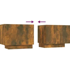 vidaXL Muebles Tv-Set de muebles TV con LEDS 2 pzas contrachapada