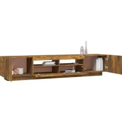 vidaXL Muebles Tv-Set de muebles TV con LEDS 2 pzas contrachapada
