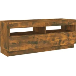 vidaXL Muebles Tv-Set de muebles TV con LEDS 2 pzas contrachapada