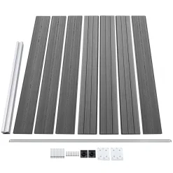 vidaXL Set de panel de valla WPC 699x146 cm Gris