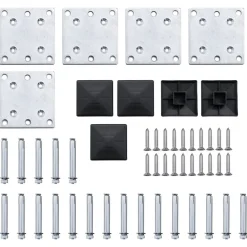 vidaXL Set de panel de valla WPC 699x146 cm Gris