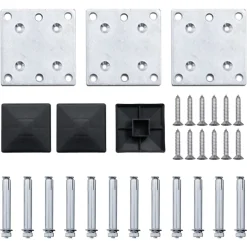 vidaXL Set de panel de valla WPC marrón 353x146 cm Marr&oacute;n